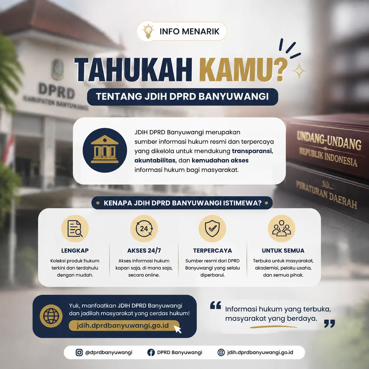 Tahukah Kamu? JDIH DPRD Banyuwangi Lebih dari Sekadar Kumpulan Peraturan